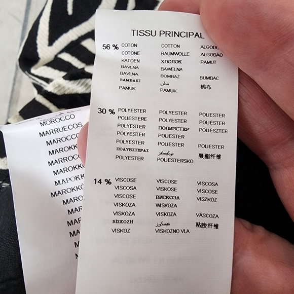 Promod Black White Zebra Print Mini Skirt Exposed Zip Size 42/10 - Picture 10 of 10